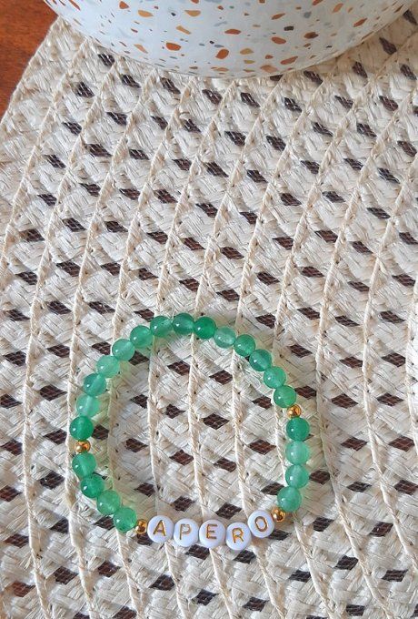 Bracelet élastique Aventurine verte APERO