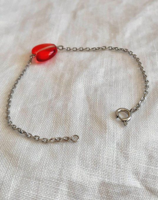 Bracelet en acier argenté Cupidon