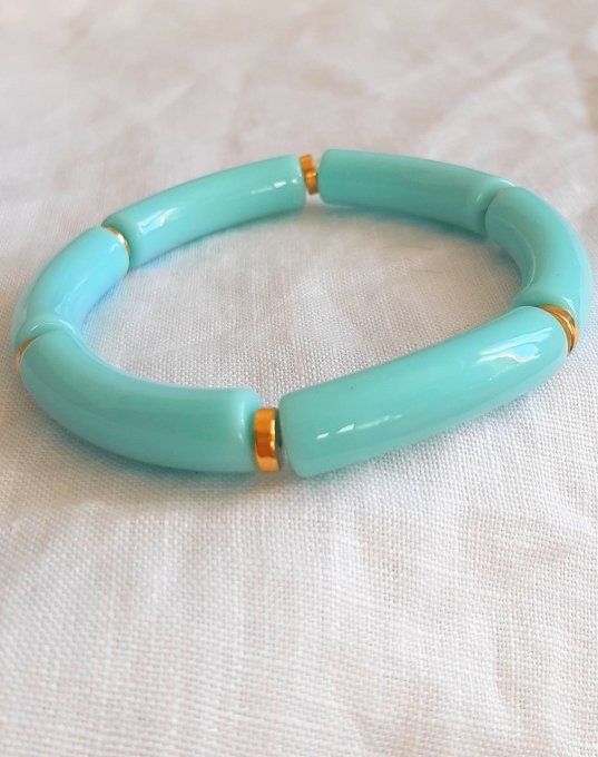 Bracelet élastique bleu ciel Maud