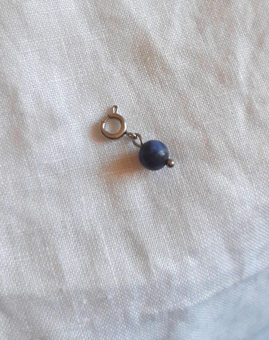 Charm acier argenté Sodalite