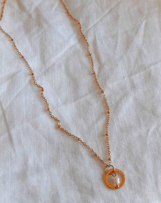 Collier en acier doré Justine