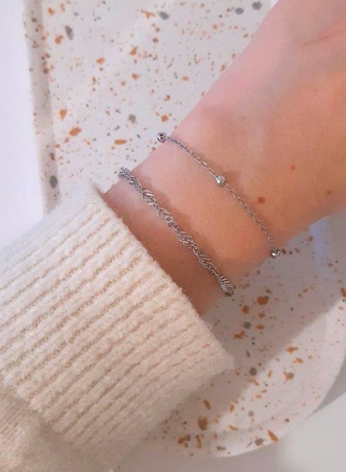 Bracelet en acier inoxydable Wavy